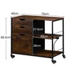 CLIPOP Armoire de bureau industrielle, 3 tiroirs avec Voir les images du produit 2