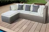 Salotto da giardino in polyrattan "Kuba" - 3 posti - grigio Anteprima dell’immagine prodotto 2