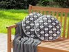 BELIANI Gartenkissen 2er Set Weiß / Grau ⌀ 40 cm Rund Produktbild-Vorschau 2