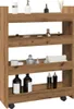 vidaXL Carrello portaoggetti stretto 4 ripiani Materiale Anteprima dell’immagine prodotto 9