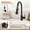 Homelody Černá Kuchyňská Armatura, Dvě Vodní Trysky, 360° Náhled obrázku produktu 6