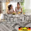 Tischdecke Vintage Holz Patchwork Grau 100x140cm mit Produktbild-Vorschau 6