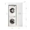 Waschmaschinenschrank Trockner Schrank Hochschrank 117 cm Produktbild-Vorschau 12