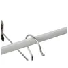 A close-up view of a metal hook on a light-colored bar. Produktbild-Vorschau
