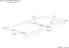 A technical drawing with dimensions of a bed frame part. Produktbild-Vorschau