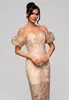 Ombre Schulterfreies Midikleid mit floraler Spitze beige S Produktbild-Vorschau 2