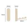 Diagram showing dimensions of a beige decorative trim or molding piece. Produktbild-Vorschau