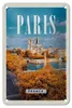 Blechschild Reise 12x18cm Paris Frankreich Sein Notre-Dame Produktbild-Vorschau 1