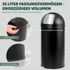 eluno Poubelle à poussoir 35 litres en tôle d'acier, Voir les images du produit 6