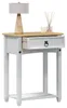 vidaXL Console tafel, wit, 55 x 35 x 73 cm, massief Productafbeelding-voorbeeld 3