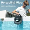 A man is holding a pool cleaning robot over the edge of a swimming pool. Náhled obrázku produktu