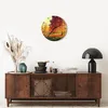 Wanduhr - Rund - Glasuhr - Park Herbst Baum - 40x40cm - Produktbild-Vorschau 7