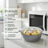 2 tlg. Mikrowellengeschirr Set Grau Mikrowellenschüssel mit Produktbild-Vorschau 3