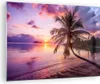 Bilder auf glas - Strand Meer Palme - 70x50cm - Glasbilder Produktbild-Vorschau 1