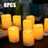 8 kusů nehořlavých LED svíček s časovačem pro vnitřní i Náhled obrázku produktu 1