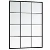 A black framed mirror with a grid pattern. Podgląd zdjęcia produktu