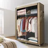 Intirilife Faltschrank 108x170x45 cm in CRÈME BEIGE - mit Produktbild-Vorschau 5