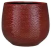 Mica Decorations Blumentopf - rot- gerippt - Keramik - 25 x Produktbild-Vorschau 1