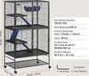 SucceBuy 64,6" pojízdná kovová klec pro fretky, 4 patra Náhled obrázku produktu 7