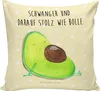 Mr. & Mrs. Panda Zierkissen Avocado Schwangerschaft - Gelb Produktbild-Vorschau 1