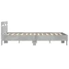 vidaXL Bettgestell mit Kopfteil Betongrau 120x200 cm Produktbild-Vorschau 5