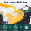 A close-up of a slush machine being filled with orange liquid, with instructional graphics at the bottom. Produktbild-Vorschau