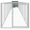 vidaXL Hundehütte mit Auslauf Anthrazit 110x1017x110 cm Produktbild-Vorschau 3