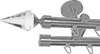 Innenlauf Gardinenstange Edelstahl Look 20mm Produktbild-Vorschau 1