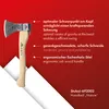 A close-up of an axe with descriptive text highlighting its features. Anteprima dell’immagine prodotto