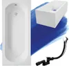 Badewanne Rechteck 170x75 mit Wannenträger, Ablaufgarnitur Produktbild-Vorschau 1