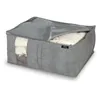 4x Aufbewahrungstasche für Bettdecken Grau 55x45x25 cm mit Produktbild-Vorschau 2