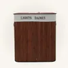 A laundry basket with two compartments, labeled 'LIGHTS' and 'DARKS'. Produktbild-Vorschau