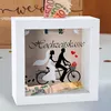 Spardose Hochzeitskasse weiß mit Glas, dekorative Produktbild-Vorschau 4