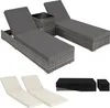 2 chaises longues en rotin avec structure en aluminium et Voir les images du produit 1