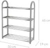 Koopman Schuhregal 65x50x19 cm, Metall, schmal, 4-etagig Produktbild-Vorschau 14