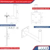 PremiumX 35-40cm Wandhalter Stahl verzinkt SAT Wand Produktbild-Vorschau 4
