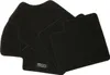 A set of black car floor mats, fanned out on a white background. Produktbild-Vorschau