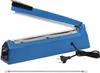 A blue heat sealer machine with its cord and plug is shown against a white background. Produktbild-Vorschau