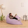 Pouf in velluto a coste BANANAIR 180 x 140 cm viola chiaro Anteprima dell’immagine prodotto 4