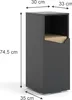 A 3D render of a tall, narrow cabinet with an open shelf and a drawer. Náhled obrázku produktu
