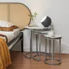 Set de 3 tables 'Bornholm' en marbre, blanc Voir les images du produit 3