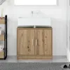 vidaXL Badezimmerschrank Artisan-Eiche 63 x 29 x 55 cm Produktbild-Vorschau 2