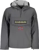 A gray Napapijri jacket with a front pocket and hood. Náhled obrázku produktu