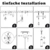Diagram showing the steps for installing a pendant light. Anteprima dell’immagine prodotto