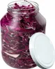 A glass jar filled with chopped red cabbage, with a white lid placed next to it. Anteprima dell’immagine prodotto