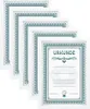 A stack of white document frames with decorative blue borders, one of which is open to show a certificate. Produktbild-Vorschau