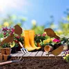 4 Edelrost Metall Vogel Stecker Gartendeko Rostoptik mit Produktbild-Vorschau 6