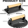 Set di 2 presse per hamburger in ghisa antiaderenti da 1 kg Anteprima dell’immagine prodotto 6