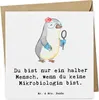 Mr. & Mrs. Panda Grußkarte Mikrobiologin Herz - Weiß - Produktbild-Vorschau 1