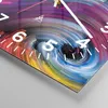 Wanduhr - Quadrat - Glasuhr - Abstraktion modern - 40x40cm Produktbild-Vorschau 5